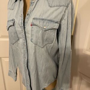 Casual Light Blue Denim Shirt